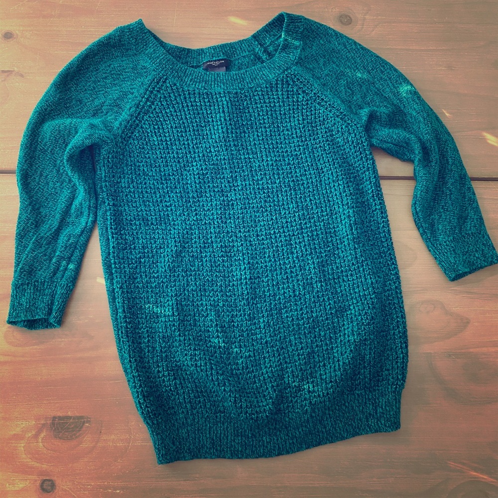 Ann Taylor knitted emerald green sweater